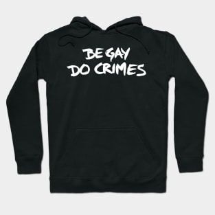 Be Gay, Do Crimes (white) Hoodie